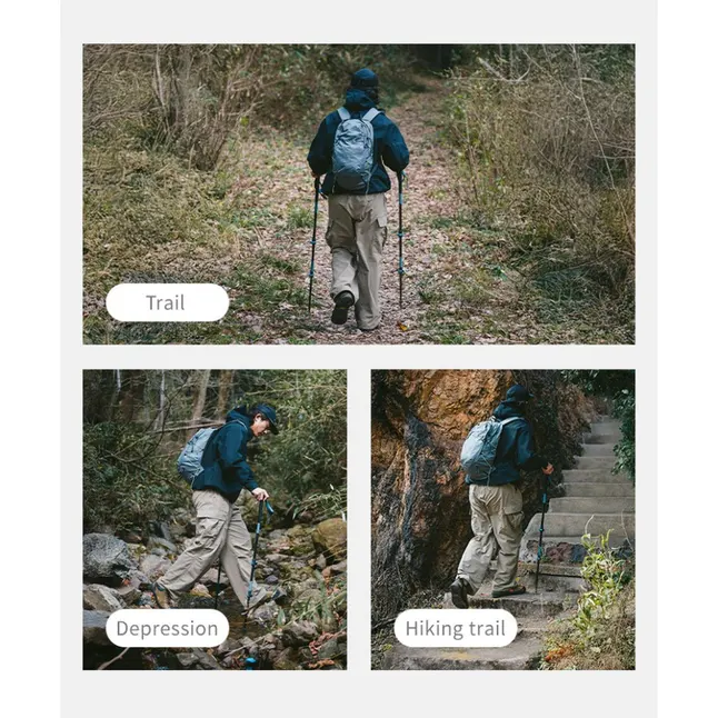 Трекинговая палка Naturehike CNK2550DS012, 61-125 см, синяя — Photo 4