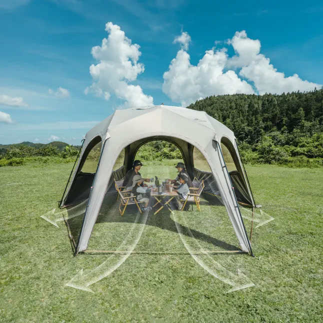 Тент для кемпінгу Naturehike CNK230WS014, 4.6 м * 4,0 м, бежевий — Photo 8