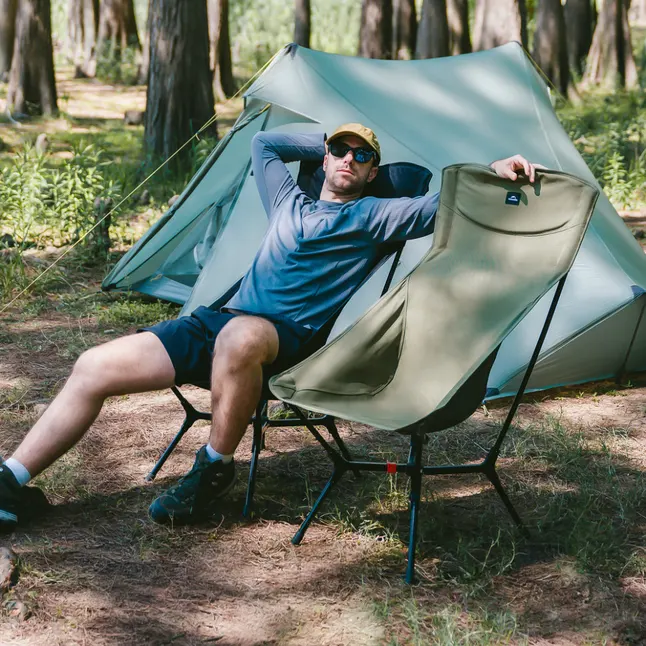 Стілець складаний ультралегкий Naturehike CNK2550JJ013 Yamami YL01, розмір L, алюміній, чорний — Photo 10