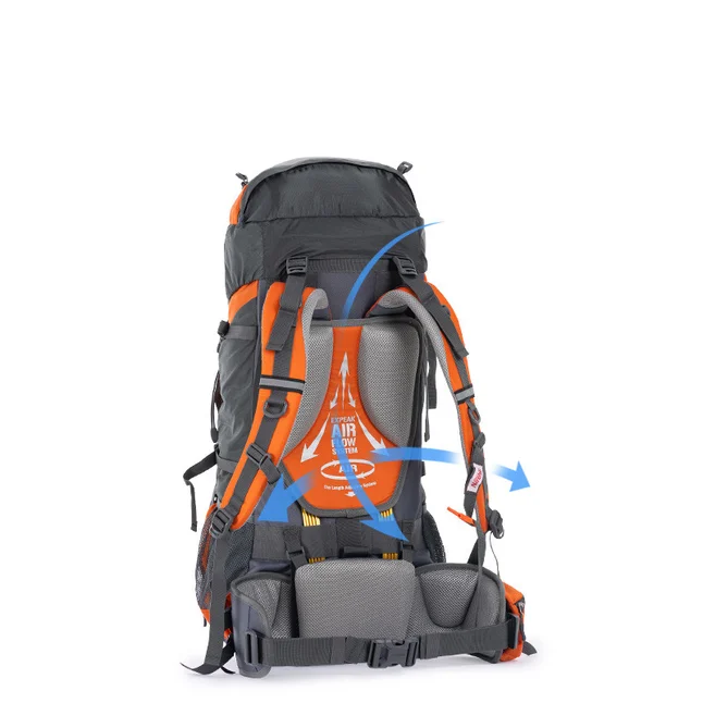 Рюкзак туристичний Naturehike NH70B070-B, 70 л + 5 л, блакитно-сірий — Photo 7