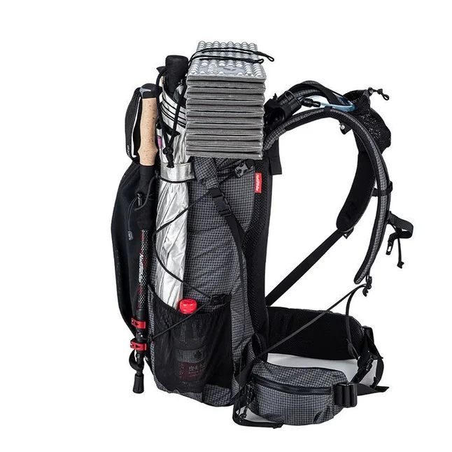 Рюкзак туристичний Naturehike Rock NH19BP095, 60+5 л, графіт в клітинку — Photo 1