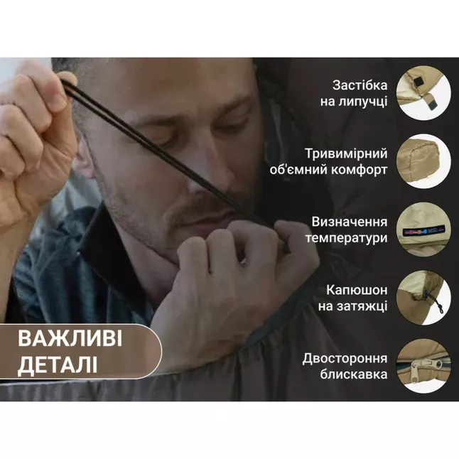 Спальник з капюшоном Naturehike MJ600 CNK2300SD014, коричневий — Photo 9