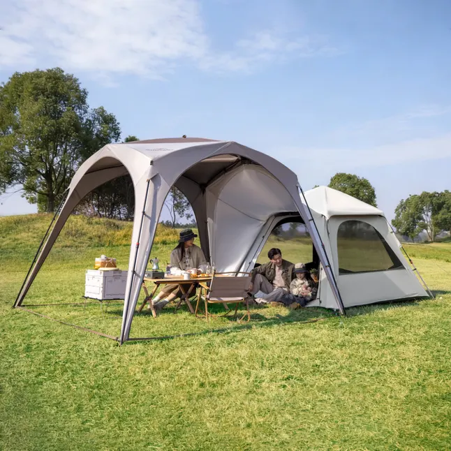 Намет чотиримісний автоматичний з тамбуром Naturehike Ango CNK2650WS019, коричневий — Photo 7