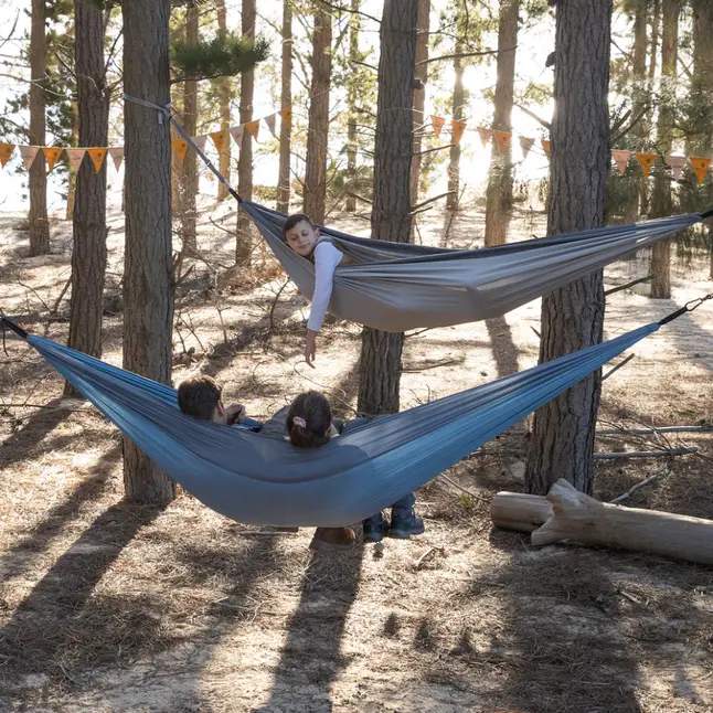 Гамак сверхлегкий Naturehike одинарный NH21DC011, бело-зеленый — Photo 2
