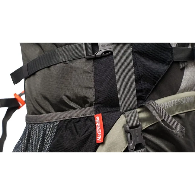Рюкзак туристичний Naturehike NH70B070-B, 70 л + 5 л, чорно-сірий — Photo 5