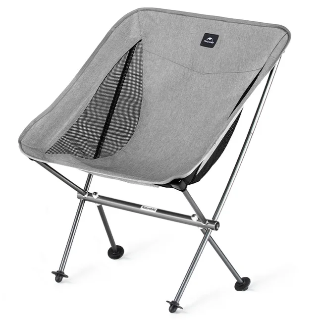 Стілець складаний ультралегкий Naturehike Stellaluna L04 CNK2450JJ015, розмір М, алюміній, сірий