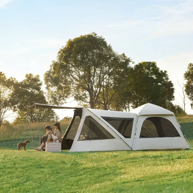 Намет чотиримісний автоматичний з тамбуром Naturehike Ango CNK2650WS019, коричневий — Photo 2