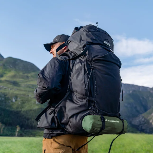 Матрац туристичний надувний двомісний Naturehike CNK2550WS019, 200 х 125 х 9.5 см, синій із вбудованою помпою для надування — Photo 7