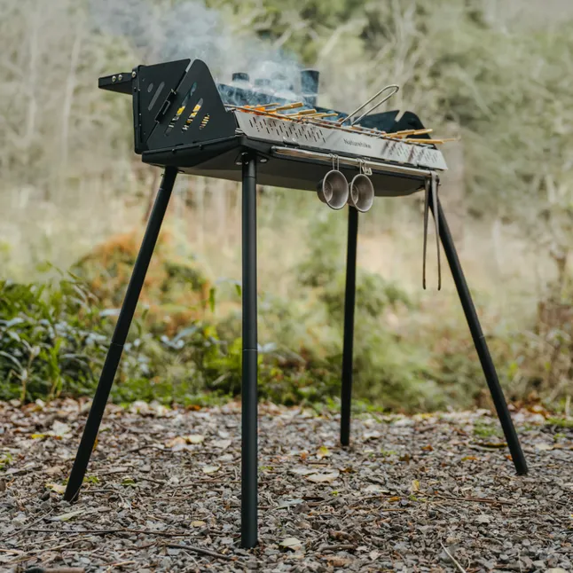 Гриль туристичний вертикальний Naturehike Moyan CNK2300015, Upgrade 3.0, чорний — Photo 1