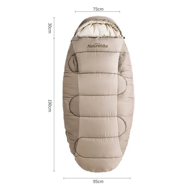 Спальний мішок овальний Naturehike PS300 CNK2350WS026, бежевий — Photo 1