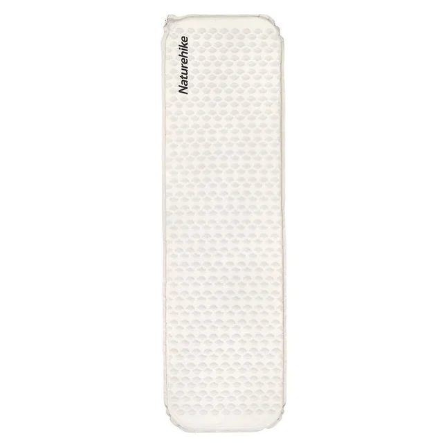 Матрац туристичний надувний одномісний Naturehike CNK2300DZ013, 185x55x3.5 см, світло-сірий, прямокутний