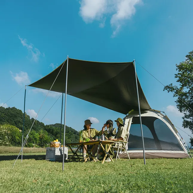 Намет тримісний автоматичний із тентом Naturehike Ango CNK2550WS010, S, коричневий — Photo 4