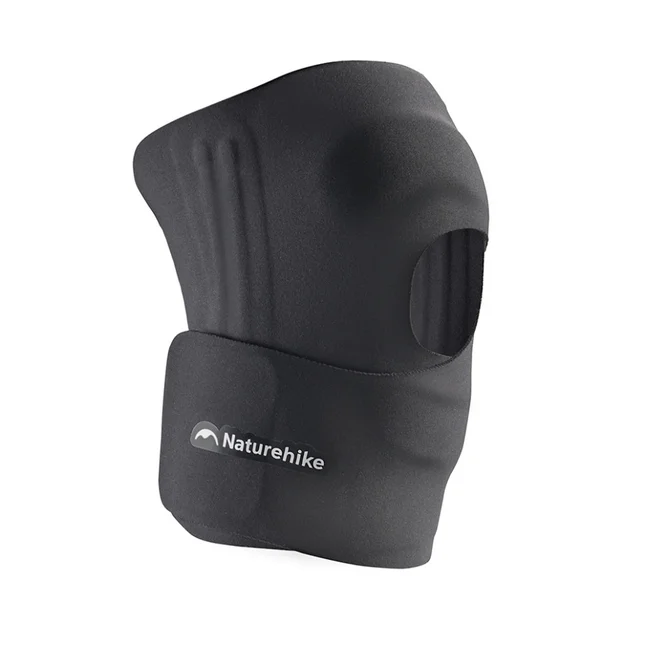 Бандаж на коліно туристичний полегшений Naturehike Qingyue CNK2650DS015, S–M, чорний