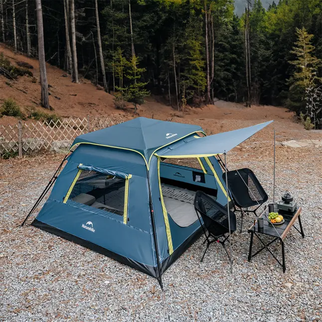 Намет чотиримісний швидкорозкладний Naturehike Cape Lite CNK2650WS022, блакитний — Photo 2