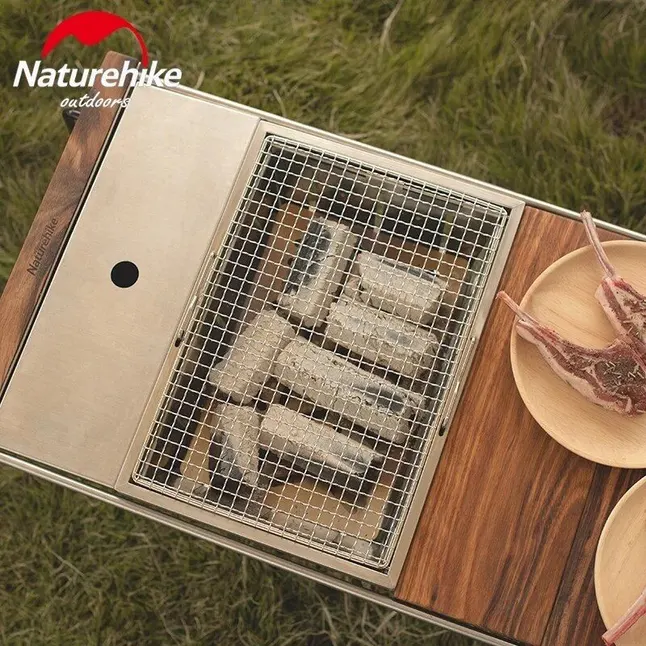 Гриль портативний Naturehike Picnic BBQ Grill NH20CJ006, р-р L, сталь — Photo 10