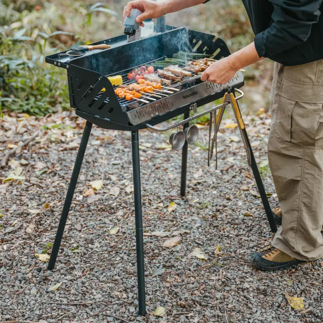 Гриль туристичний вертикальний Naturehike Moyan CNK2300015, Upgrade 3.0, чорний — Photo 6