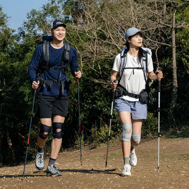 Бандаж на коліно туристичний полегшений Naturehike Qingyue CNK2650DS015, S–M, чорний — Photo 3