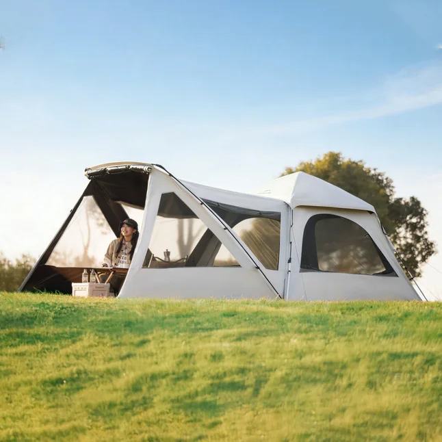 Намет чотиримісний автоматичний з тамбуром Naturehike Ango CNK2650WS019, коричневий — Photo 9