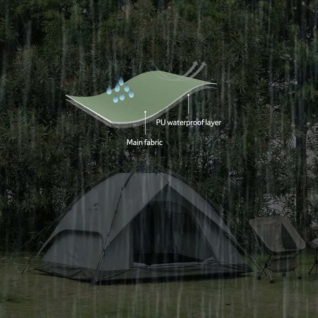 Намет чотиримісний автоматичний Naturehike NH21ZP008, темно-зелений — Photo 7