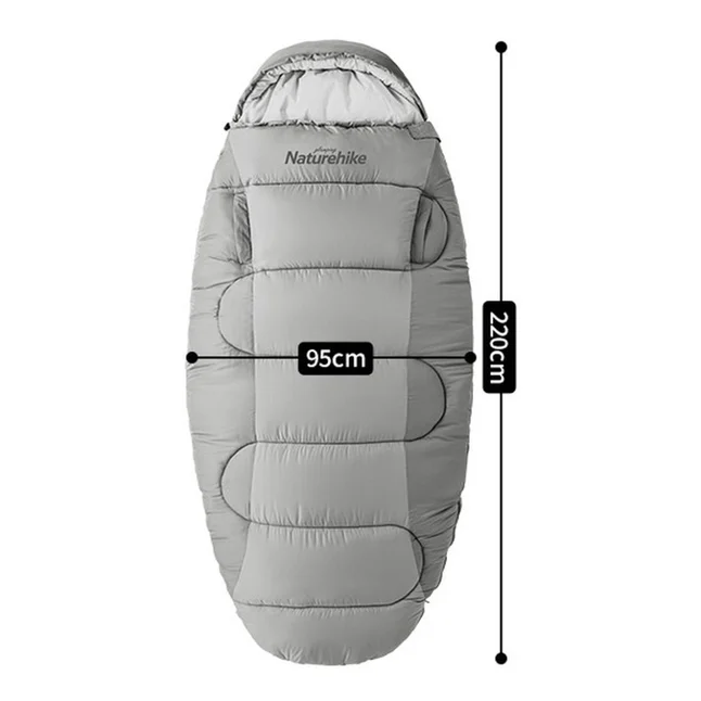 Спальный мешок овальный Naturehike PS300 CNK2350WS026, серый — Photo 2
