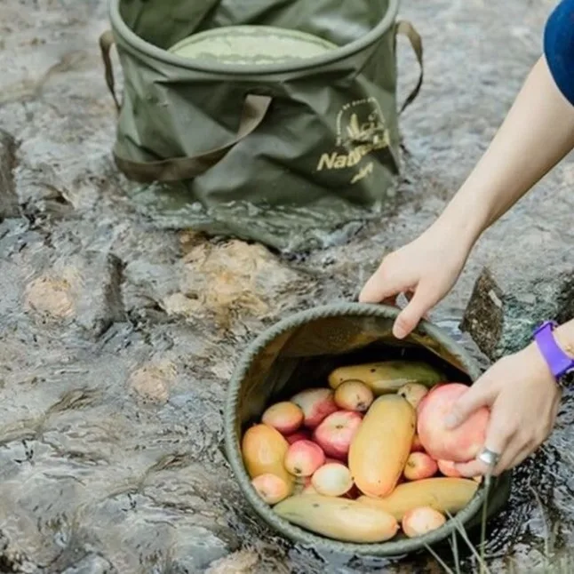 Відро складне Naturehike Round bucket PVC 10 л NH20SJ040 — Photo 2
