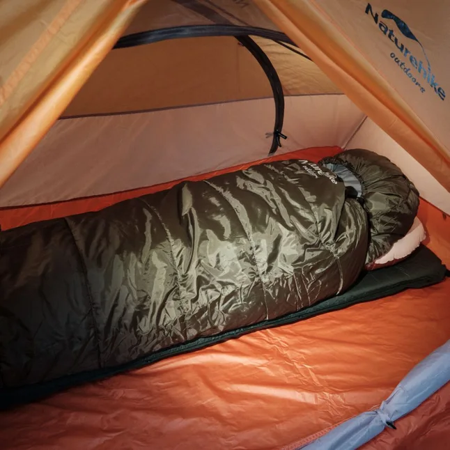 Спальник з капюшоном Naturehike U350 NH20MSD07, (1°c), правий, зелений — Photo 9