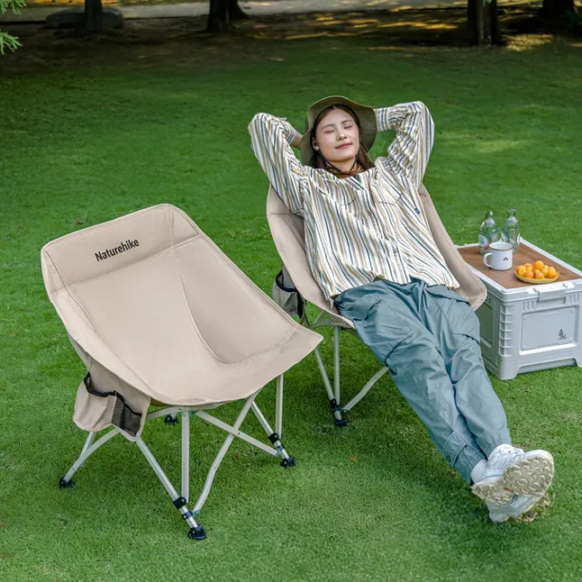 Стілець складаний Naturehike Stellaluna T04 CNK2550JJ022, вуглецева сталь, хакі — Photo 3