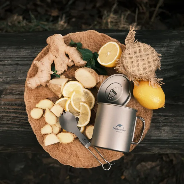Кружка титанова з ручкою 450 мл Naturehike NH20CJ005 — Photo 10