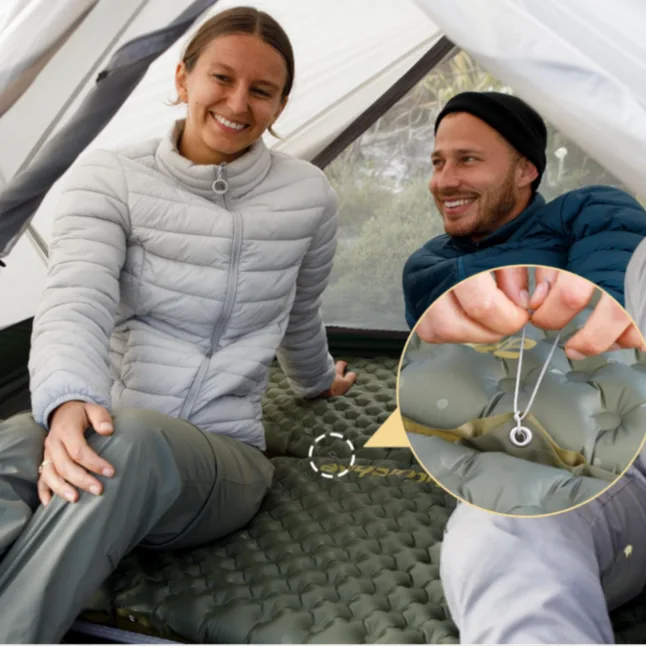Матрац туристичний надувний одномісний Naturehike CNH22DZ018, надлегкий, 183х58х7 см, зелений, для туризму із мішком для надування — Photo 3