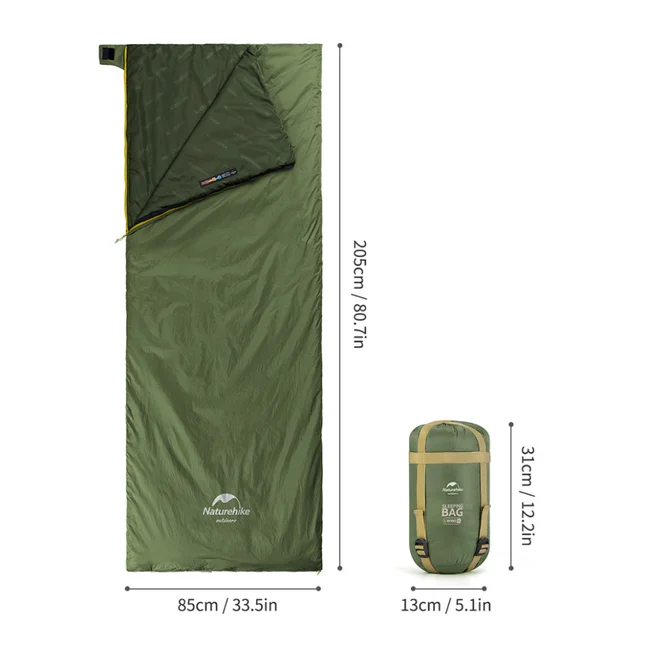 Спальний мішок Naturehike LW180 Mini NH21MSD04, лівий, XL, темно-зелений — Photo 1