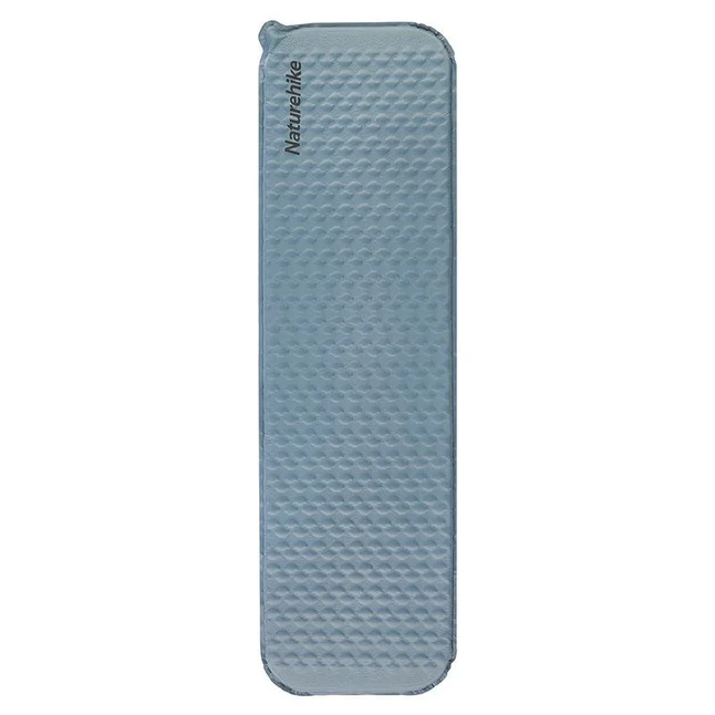 Матрац туристичний надувний одномісний Naturehike CNK2300DZ013, 185x55x3.5 см, блакитний, прямокутний