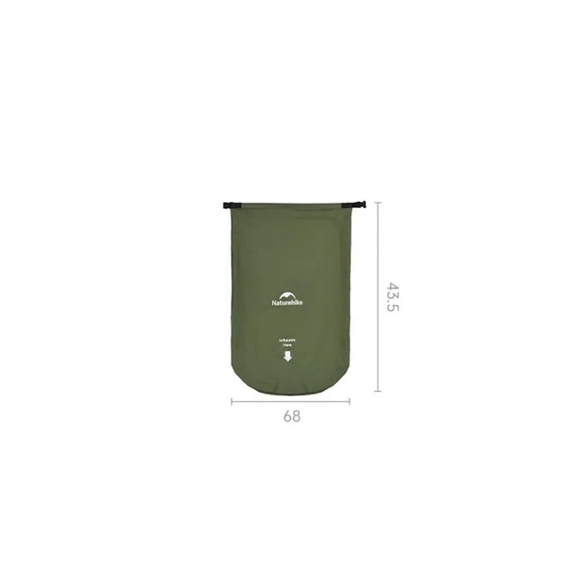 Матрац туристичний надувний одномісний Naturehike CNK2550WS019, 200х60х6.5 см, зелений, для кемпінгу із мішком для надування — Photo 10