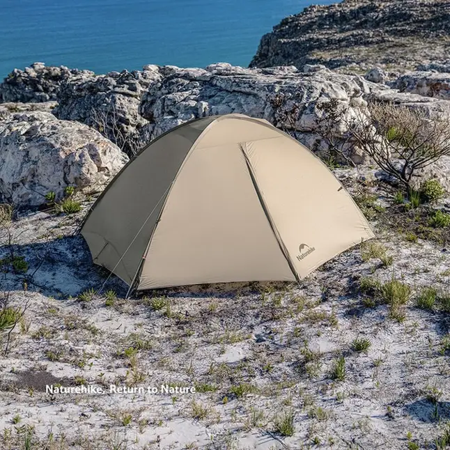 Намет надлегкий двомісний Naturehike Jiling Pro CNK2650WS013, 20D, пісочний — Photo 1