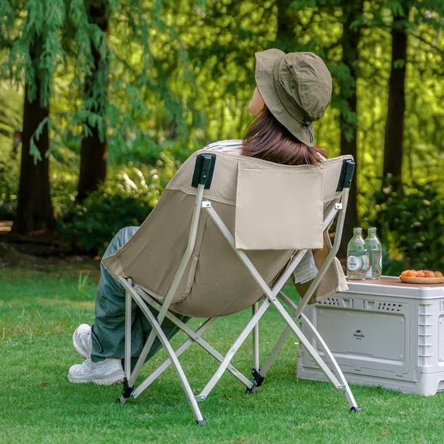 Стілець складаний Naturehike Stellaluna T04 CNK2550JJ022, вуглецева сталь, хакі — Photo 11