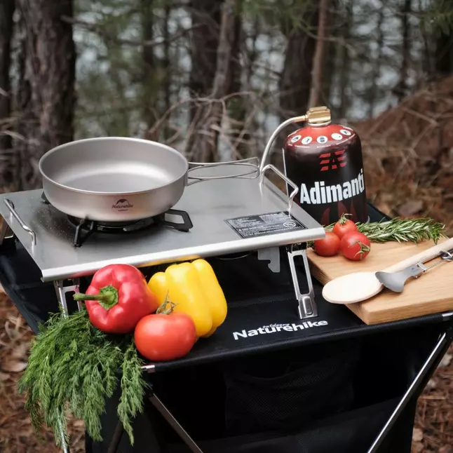 Сковорідка титанова з розкладною ручкою Naturehike NH18T010-A, 17 см — Photo 13