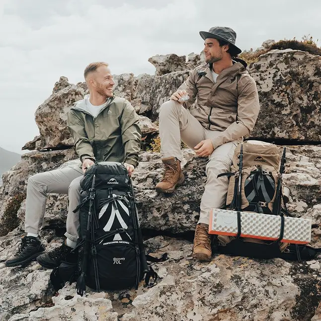 Рюкзак туристичний Naturehike NH70B070-B, 70 л + 5 л, світло-коричневий — Photo 3