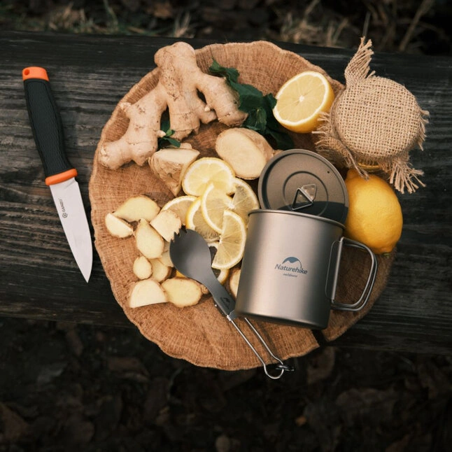 Кружка титанова з ручкою 450 мл Naturehike NH20CJ005 — Photo 8