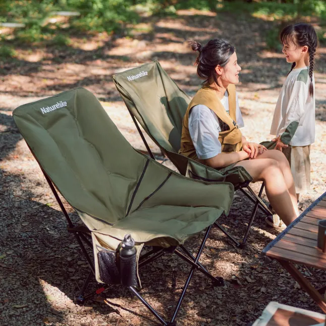 Стілець складаний Naturehike CNK2450JJ020, оливковий зелений — Photo 1