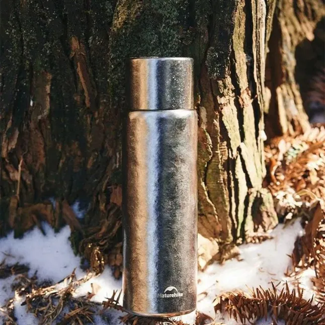 Термос титановий з чохлом Naturehike CNK230CF012 600 ml — Photo 4