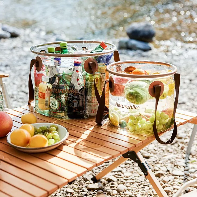 Складаний контейнер для води з ПВХ Naturehike NH20SJ040, 20л, прозорий — Photo 1