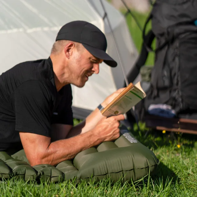 Матрац туристичний надувний одномісний Naturehike CNK2550WS019, 200х60х6.5 см, зелений, для кемпінгу із мішком для надування — Photo 5