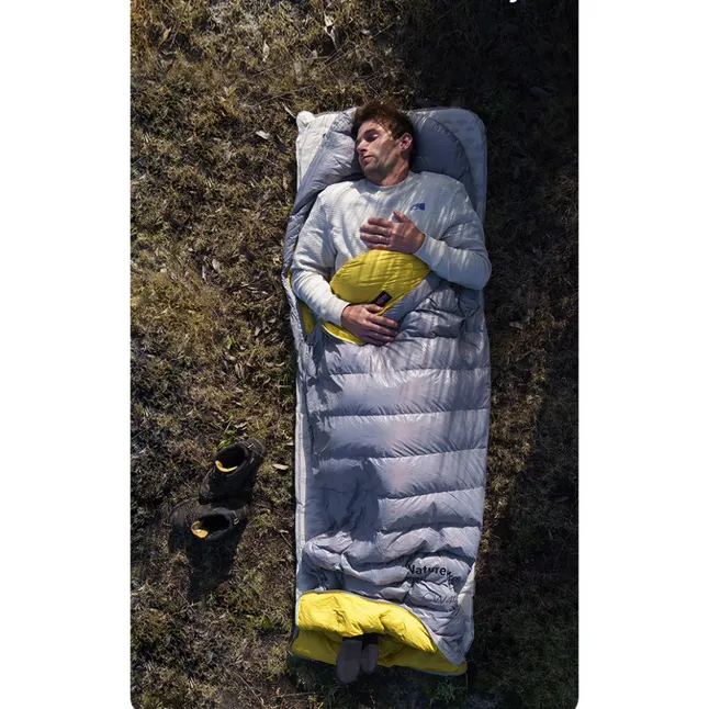Спальник з натуральним пухом Naturehike CW700 CNK2450WS048, p-р M, чорно-блакитний — Photo 1