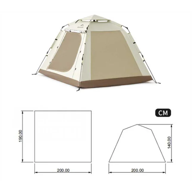Тент для кемпінгу Naturehike CNK2450WS021, бежевий — Photo 1