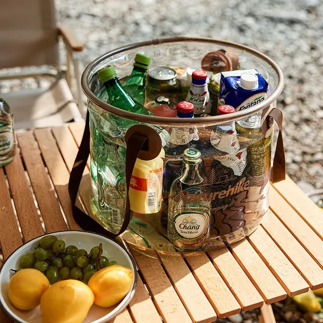 Складаний контейнер для води з ПВХ Naturehike NH20SJ040, 20л, прозорий — Photo 4