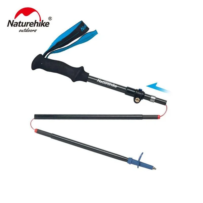 Трекінгова палиця Naturehike ST07 NH18D010-Z, 115-135 см, блакитна — Photo 1