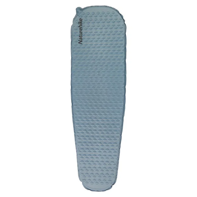 Матрац туристичний надувний одномісний Naturehike CNK2300DZ013, 185x55x3.5 см, блакитний, овальний