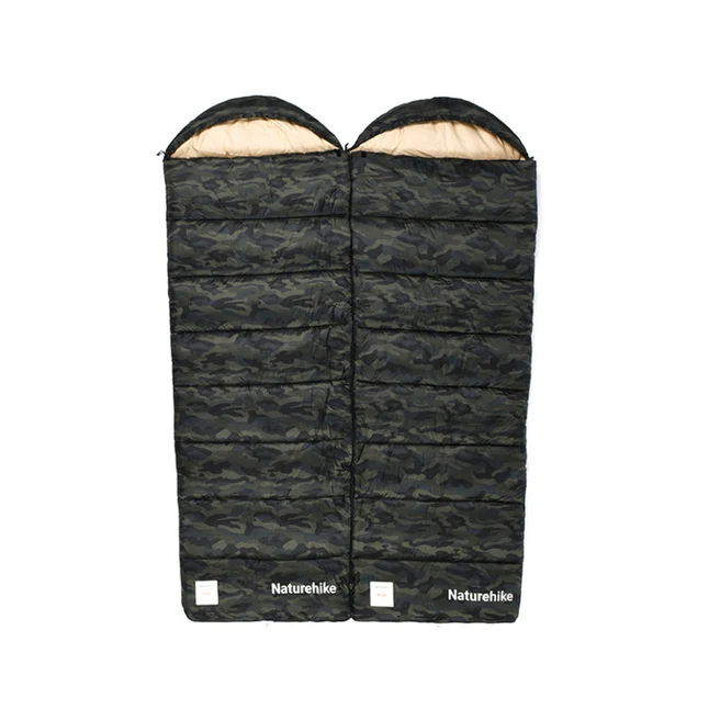 Спальний мішок з капюшоном Naturehike M320 CNK2350WS023, зелений камуфляж, правий — Photo 1