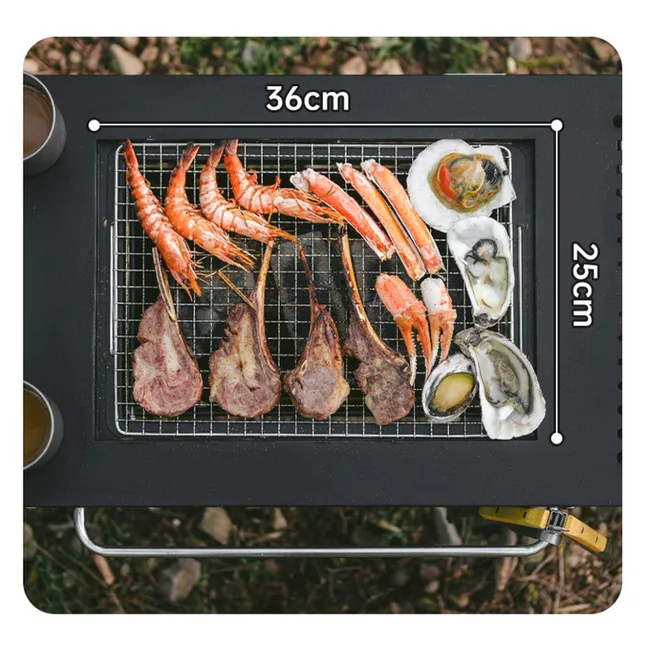 Стіл для барбекю сталевий Naturehike CNK2350CF018, чорний — Photo 4