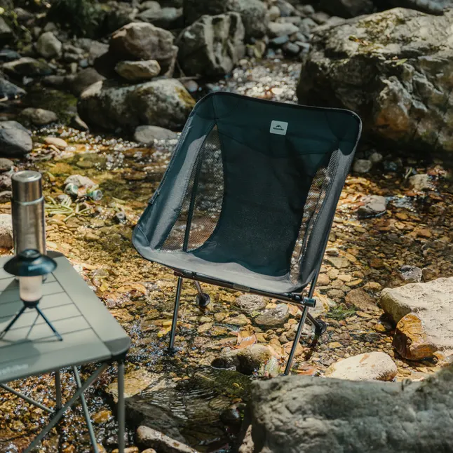 Стілець складаний ультралегкий Naturehike Stellaluna L04 CNK2450JJ015, розмір М, алюміній, сірий — Photo 8