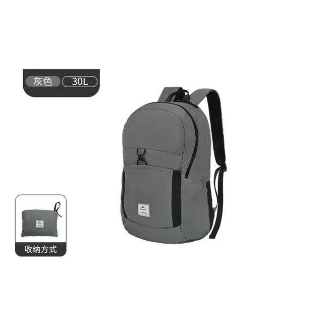 Рюкзак компактний надлегкий Naturehike NH17A017-B Yunyan, 30 л, сірий — Photo 2